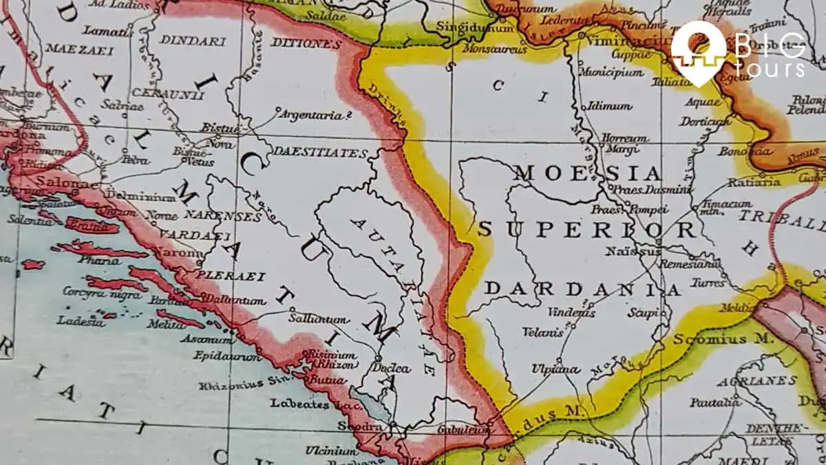 mapa rimskeprovincije mezije bigtours